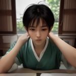 林晓薇，军队文职笔试辅导专家，在明亮的教室中讲课，表情自信专业